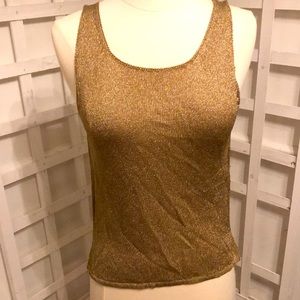 Apostrophe Gold Metallic Sweater Set
